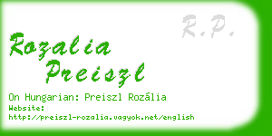 rozalia preiszl business card