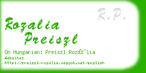 rozalia preiszl business card